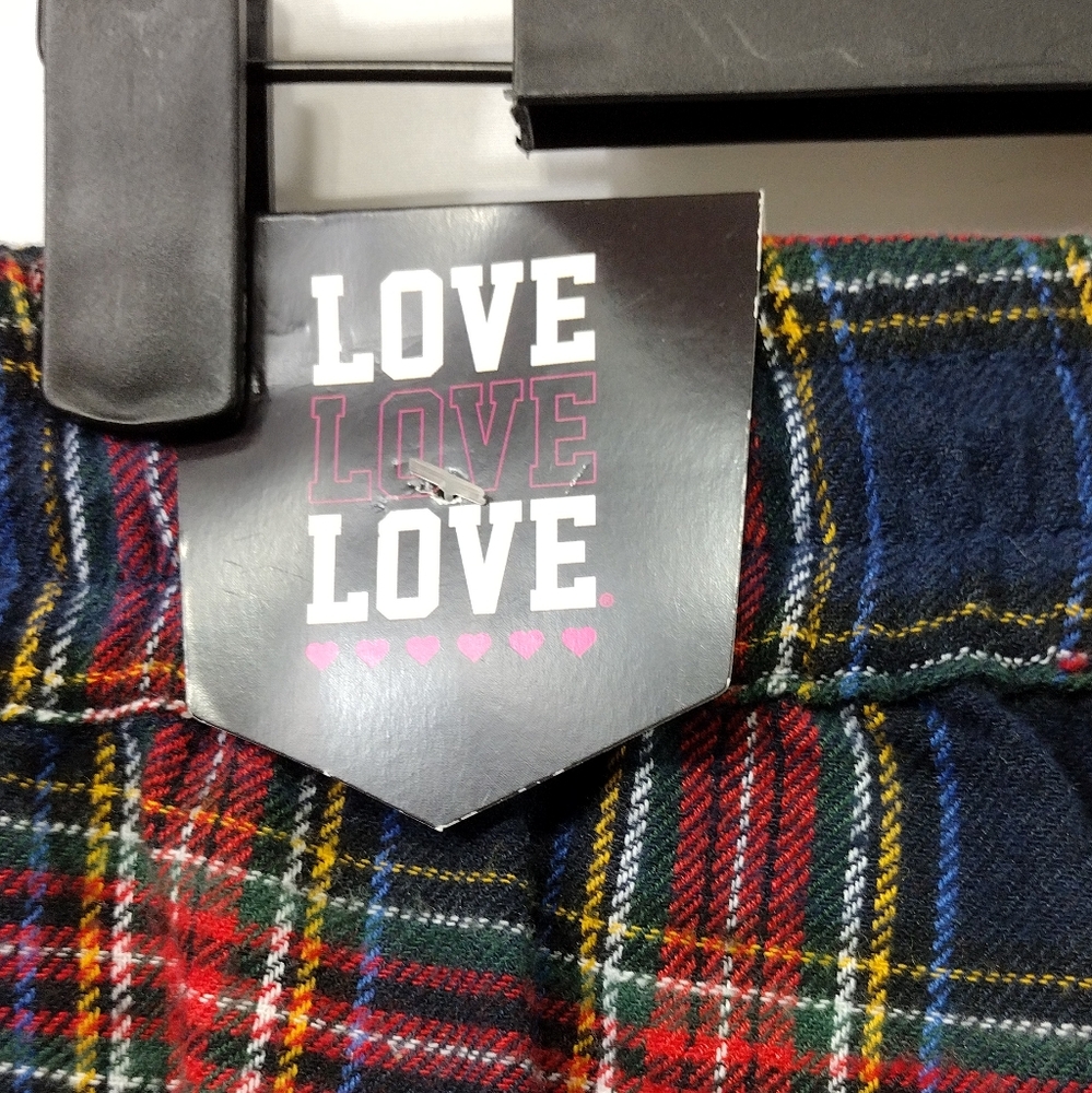 NWT Love Love Love Plaid Cargo Pants Women's L Multicolor Boho Retro Holiday Y2K - Picture 9 of 10